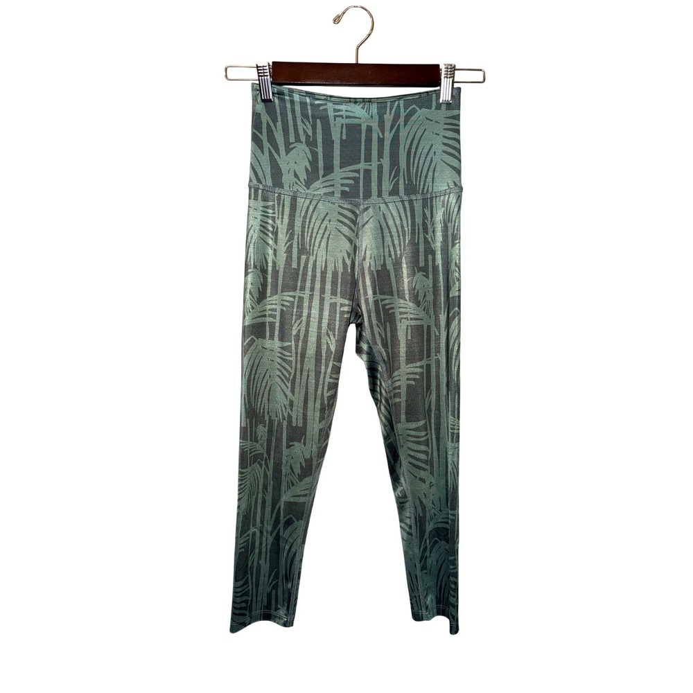 Beyond Yoga High Rise Cropped Tropical Palm Leggings Small‎